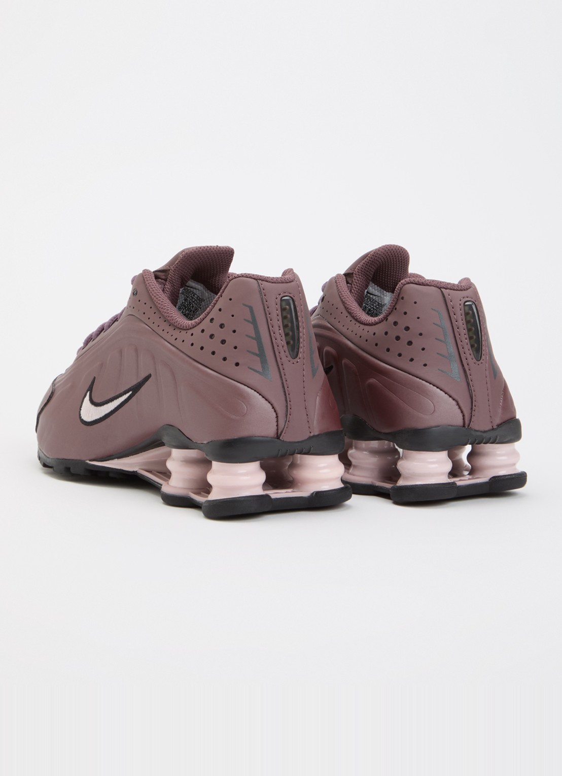 Nike Shox R4 sneaker met logo  - achterkant 4 aubergine