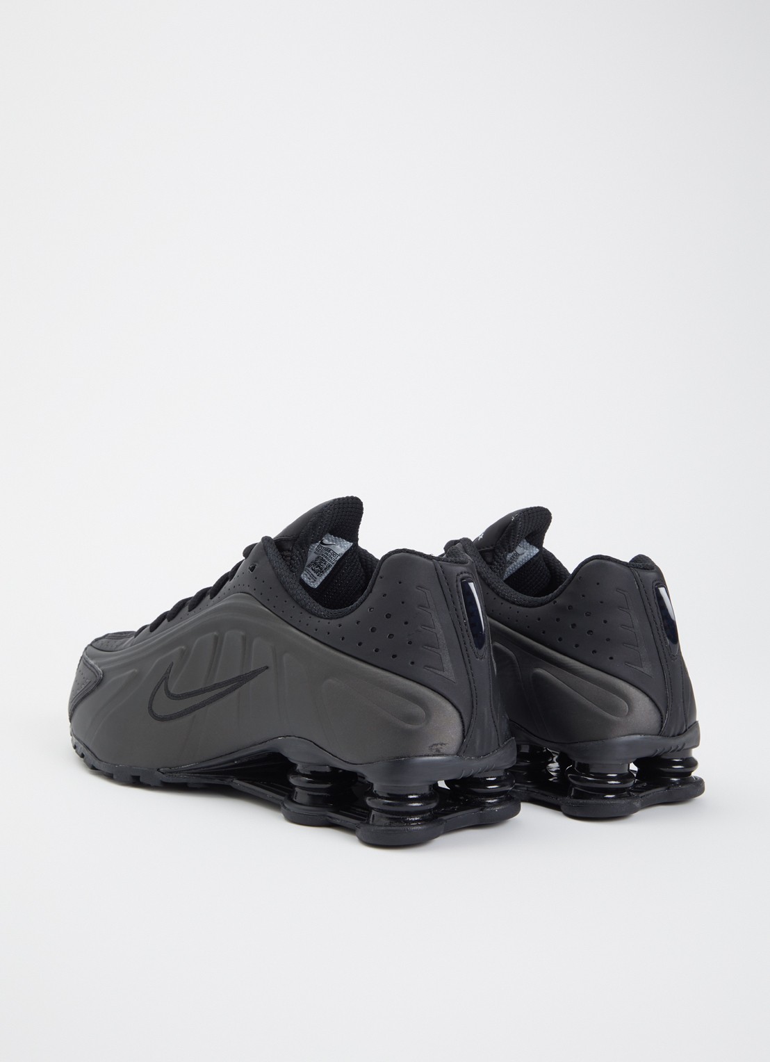 Nike Shox R4 sneaker met mesh details - achterkant 5 zwart