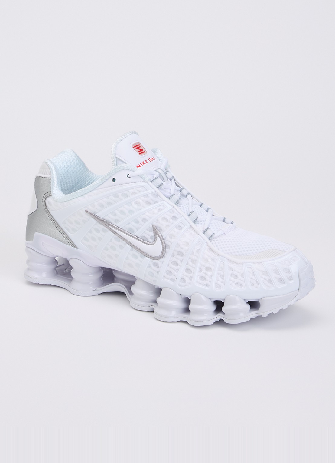 Nike Shox TL sneaker met mesh details - voorkant 5 wit