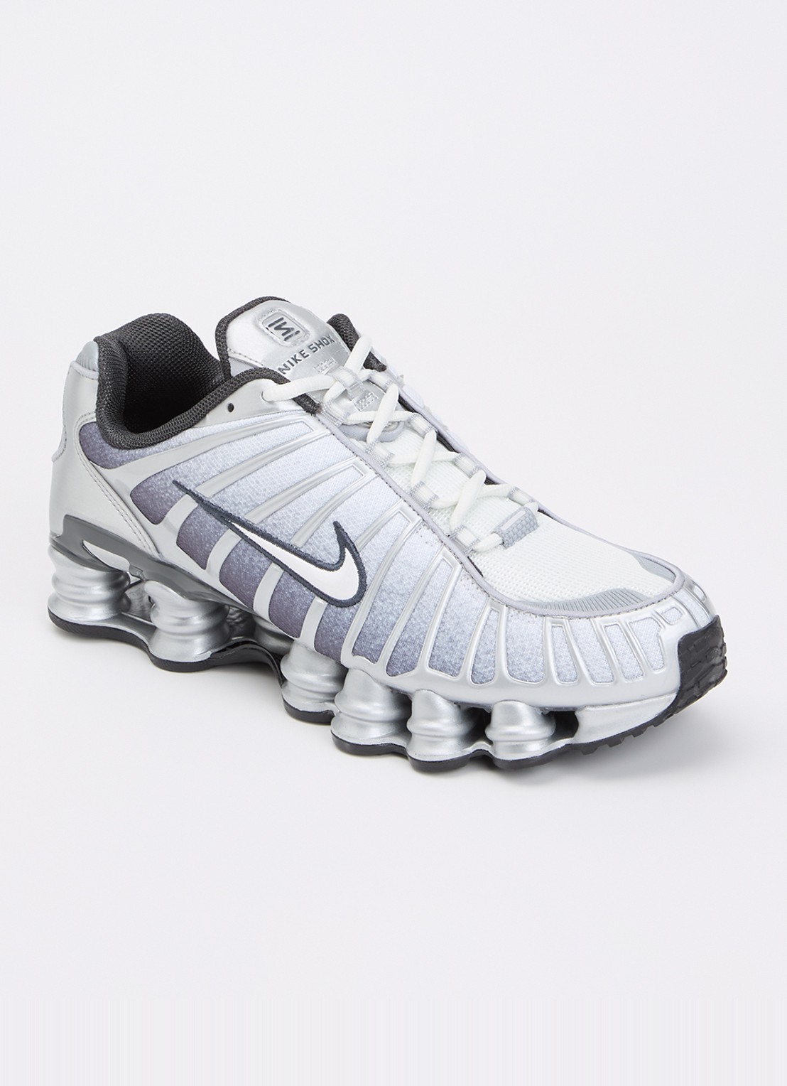 Nike Shox TL sneaker met mesh details - voorkant grijs