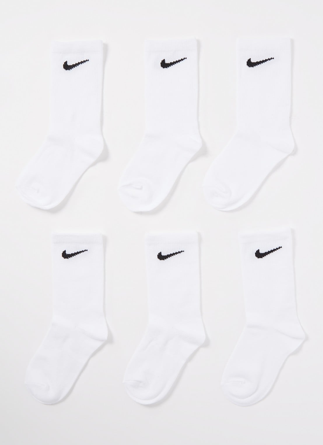 Nike Sokken met logo in 6-pack - voorkant wit