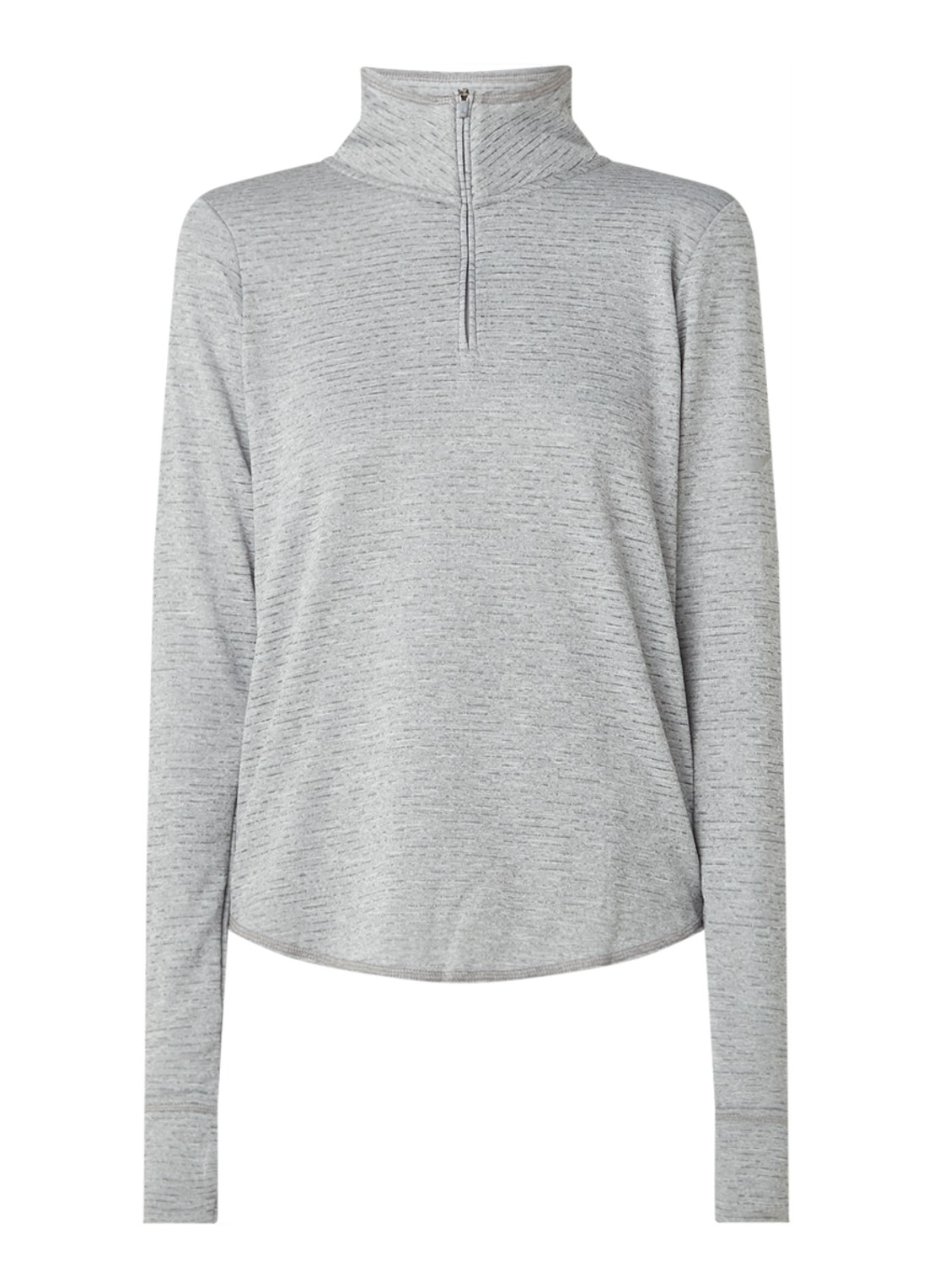Nike Sphere hardloop longsleeve met halve rits - voorkant 2 grijs