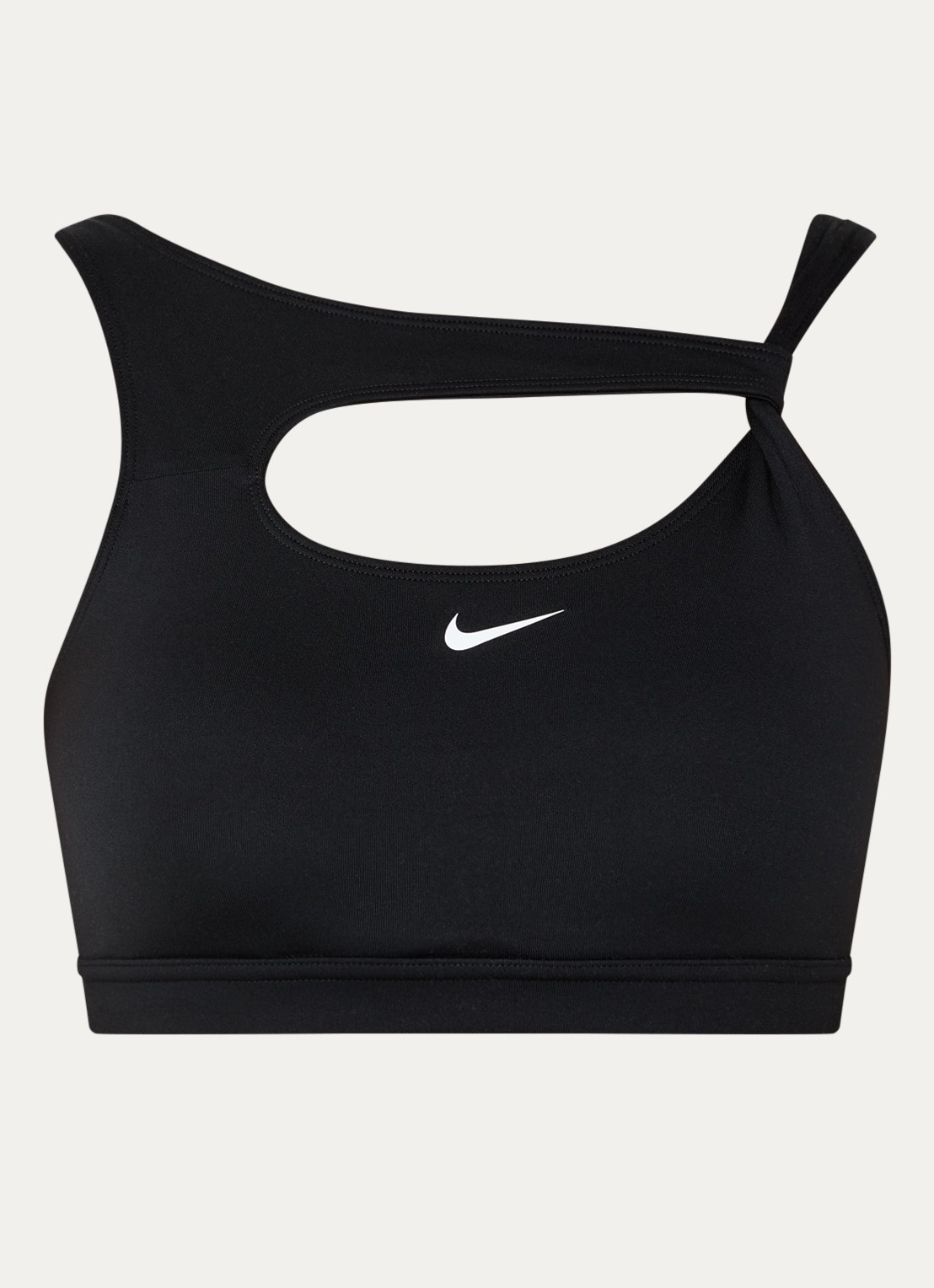 Nike Sport bh met medium support en logo - voorkant 3 zwart