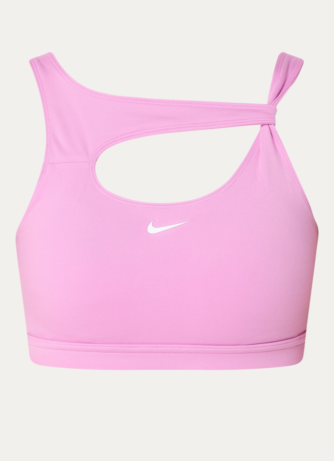 Nike Sport bh met medium support en logo - voorkant roze