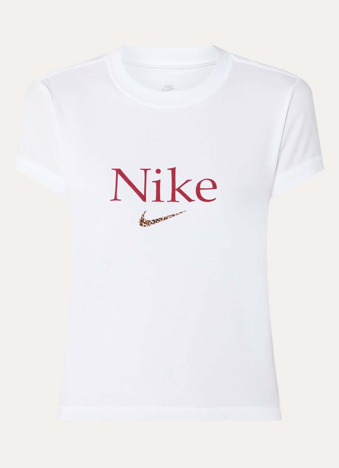 Nike T-shirt met logo en ronde hals - voorkant 2 wit