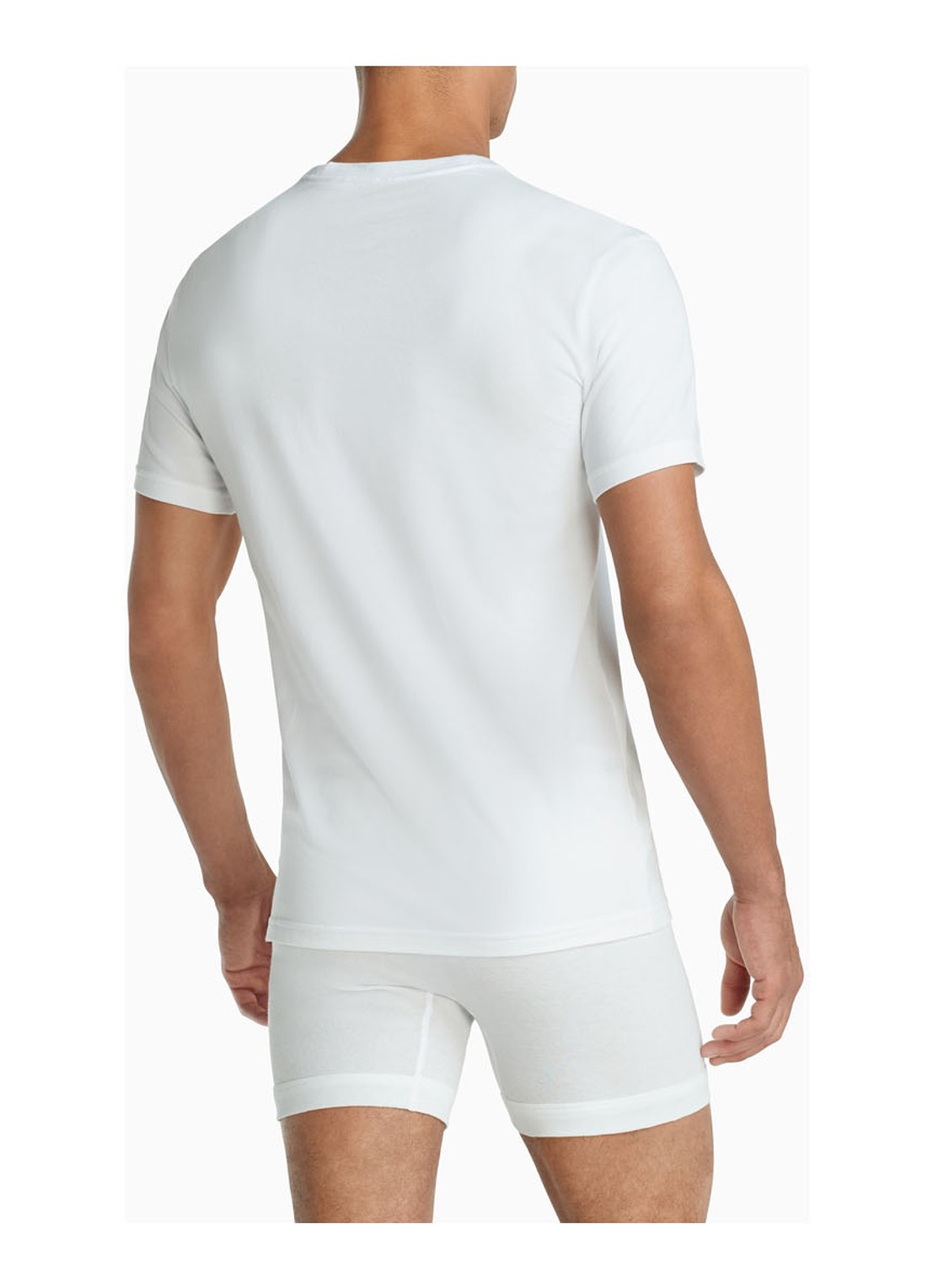Nike T-shirt van katoenblend in 2-pack - achterkant wit