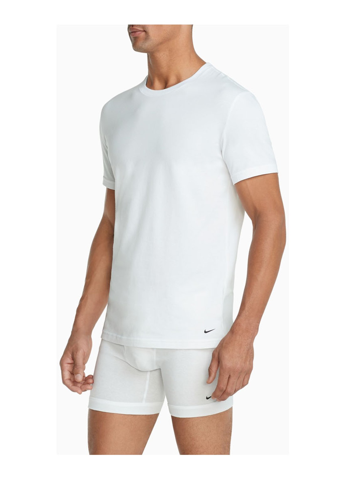 Nike T-shirt van katoenblend in 2-pack - detail 4 wit