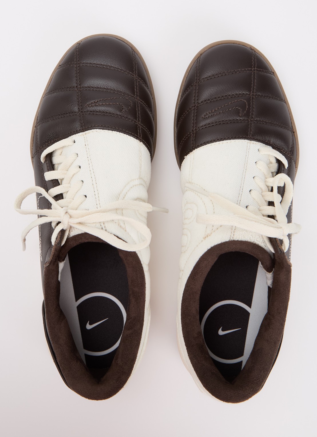 Nike T90 sneaker met leren details - detail 4 bruin