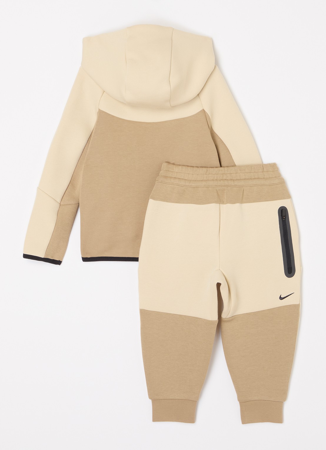 Nike Tech Fleece trainingspak met logo 2-delig - voorkant 2 khaki