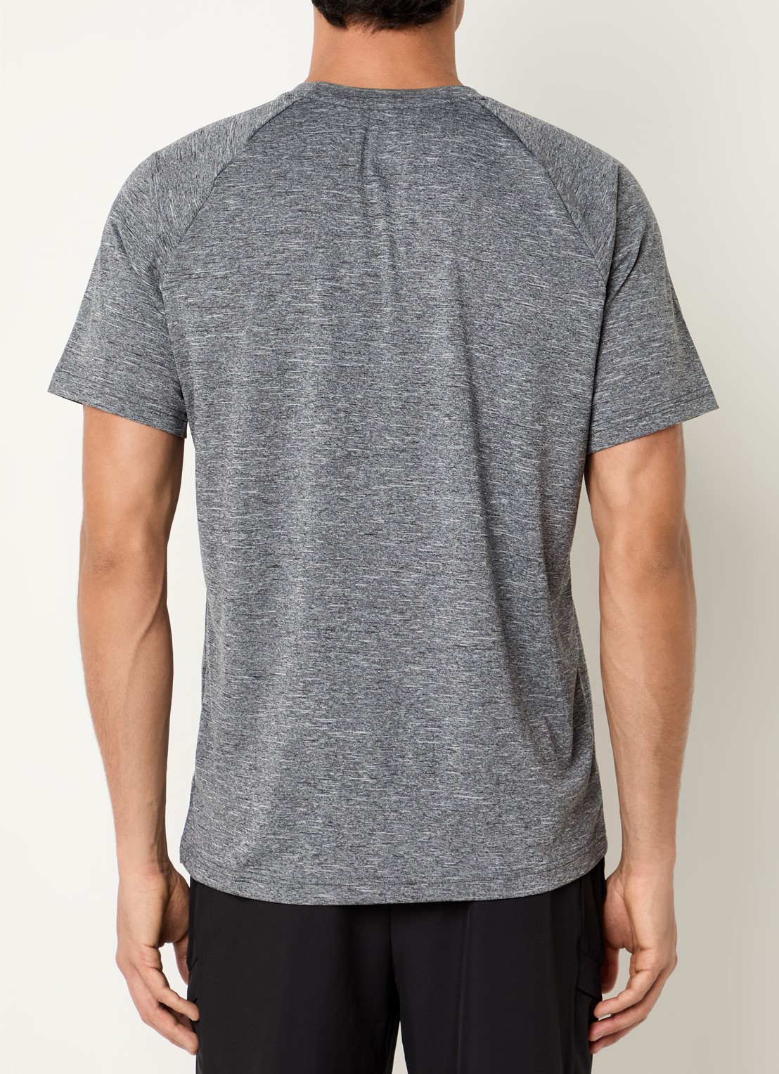 Nike Trainings T-shirt met logo - achterkant donkergrijs