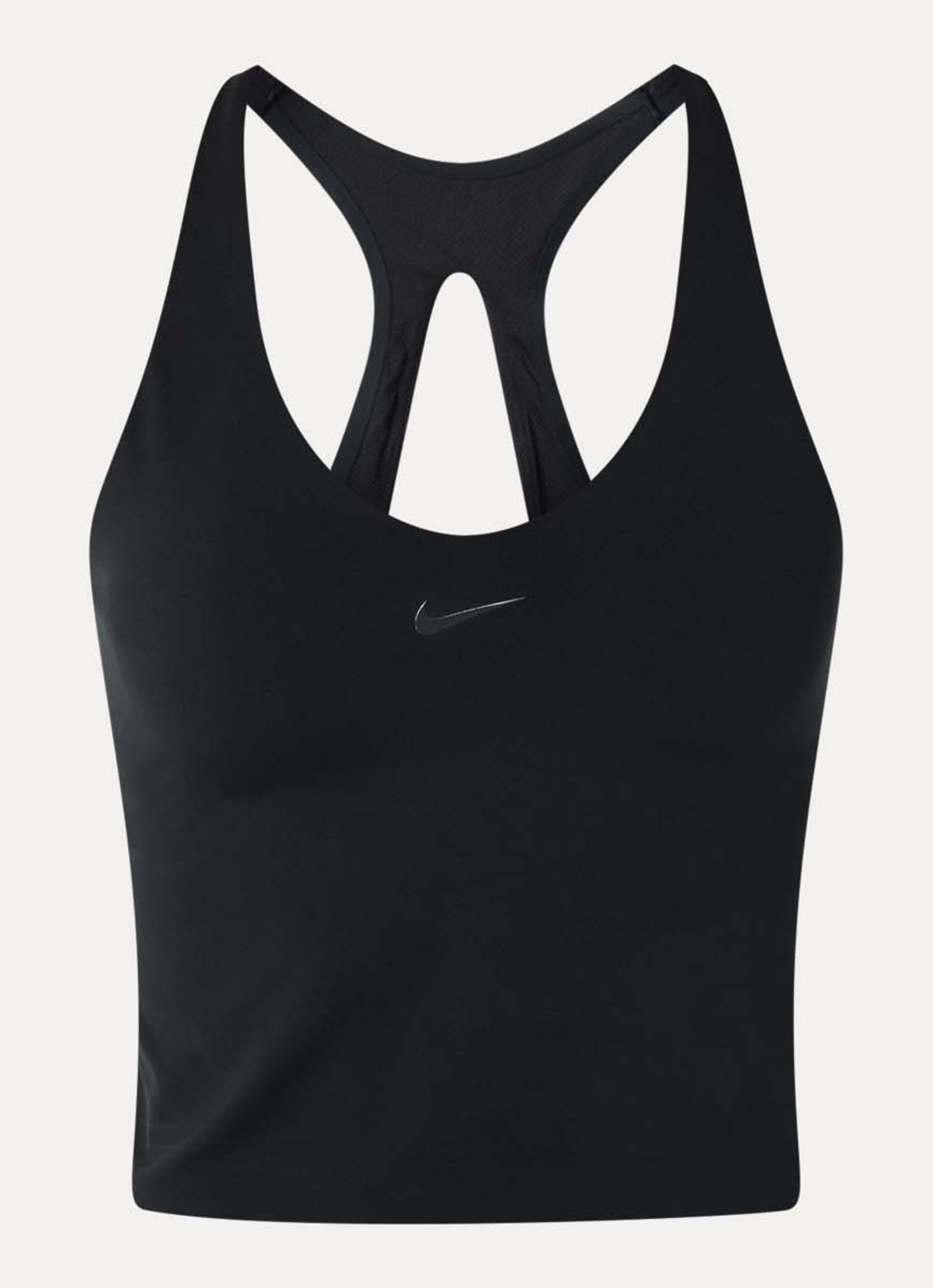 Nike Universa sport bh met medium support en logo - voorkant zwart