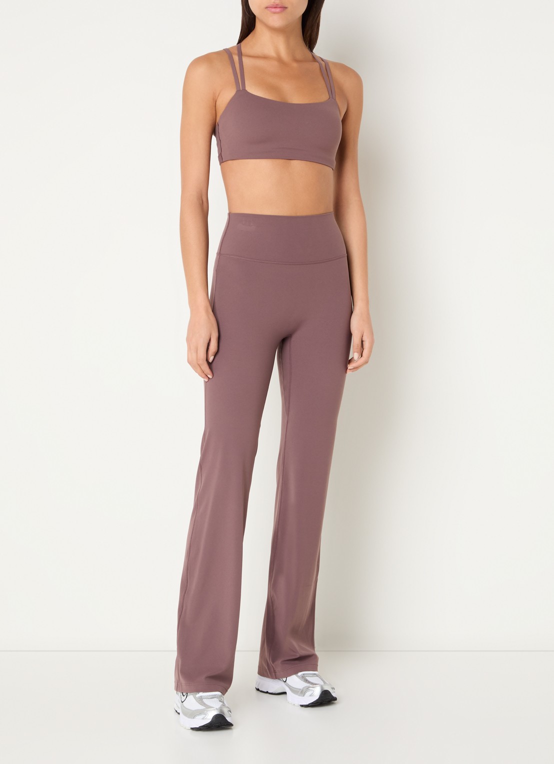 Nike Zenvy high waist flared fit legging - voorkant 3 oudroze