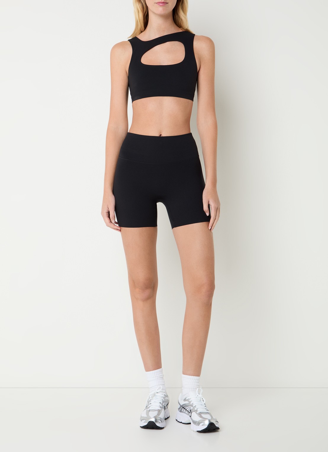 Nike Zenvy high waist skinny fit fietsbroek  - voorkant 2 zwart