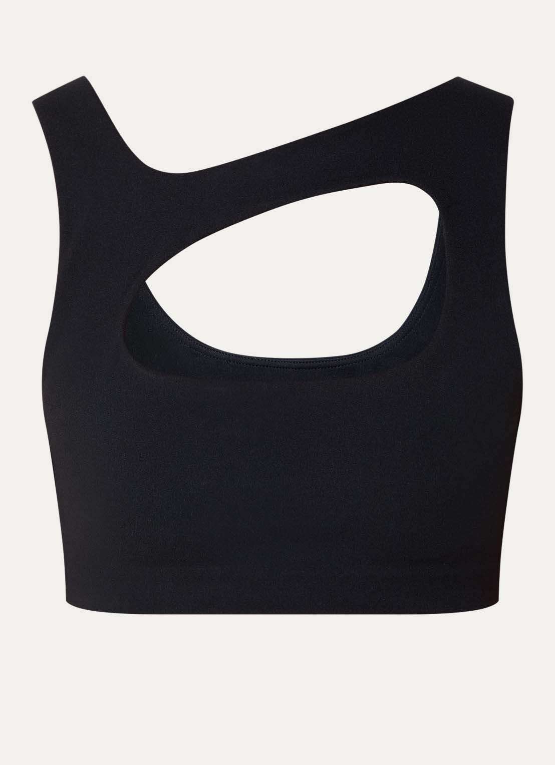 Nike Zenvy sport bh met light support en dri-FIT - voorkant zwart
