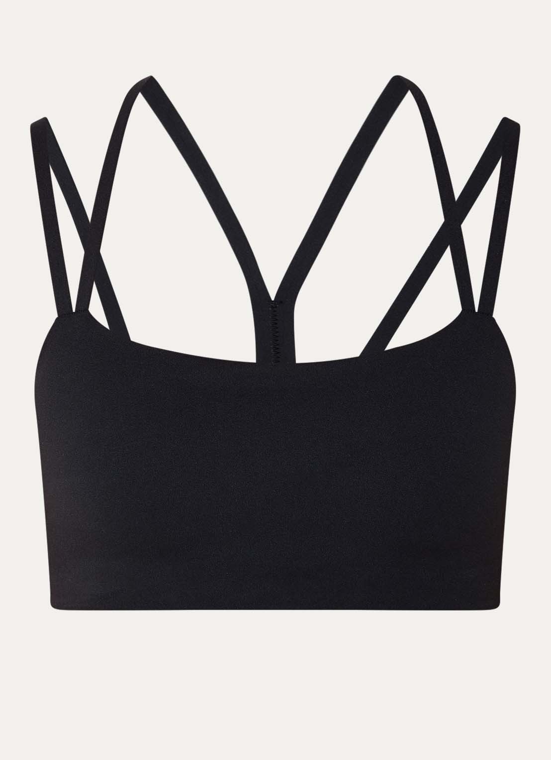 Nike Zenvy sport bh met light support en dri-FIT - voorkant zwart