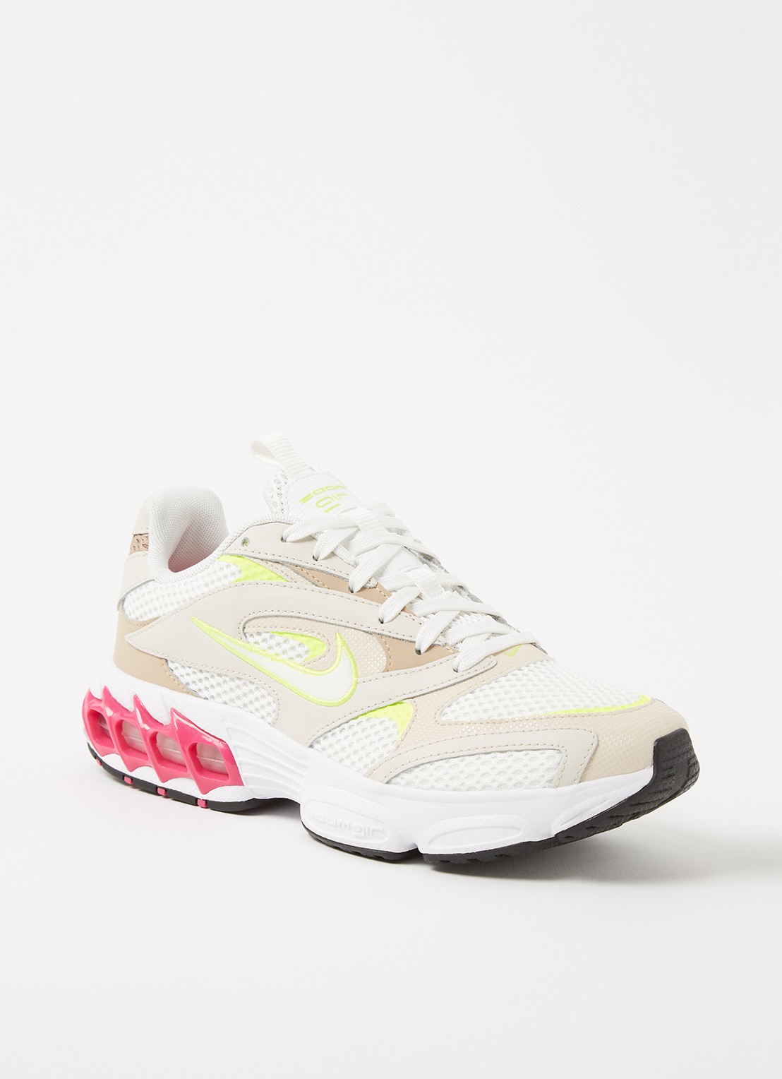 Nike Zoom Air Fire hardloopschoen met leren details - voorkant beige