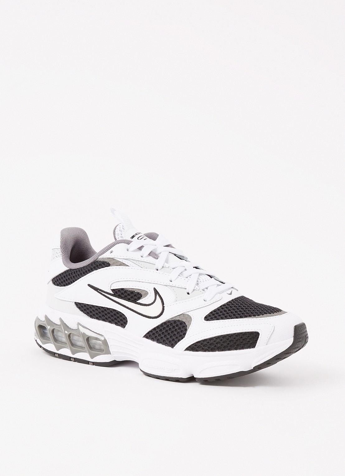 Nike Zoom Air Fire hardloopschoen met leren details - voorkant zwart