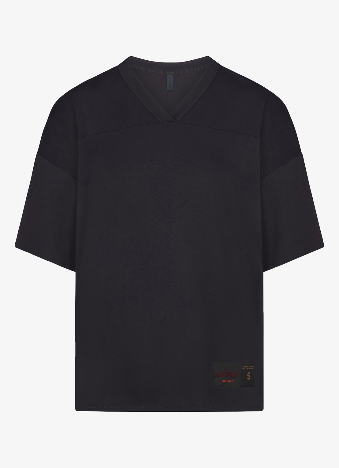 NikeSKIMS Airy boyfriend oversized T-shirt met stretch - voorkant 3 zwart
