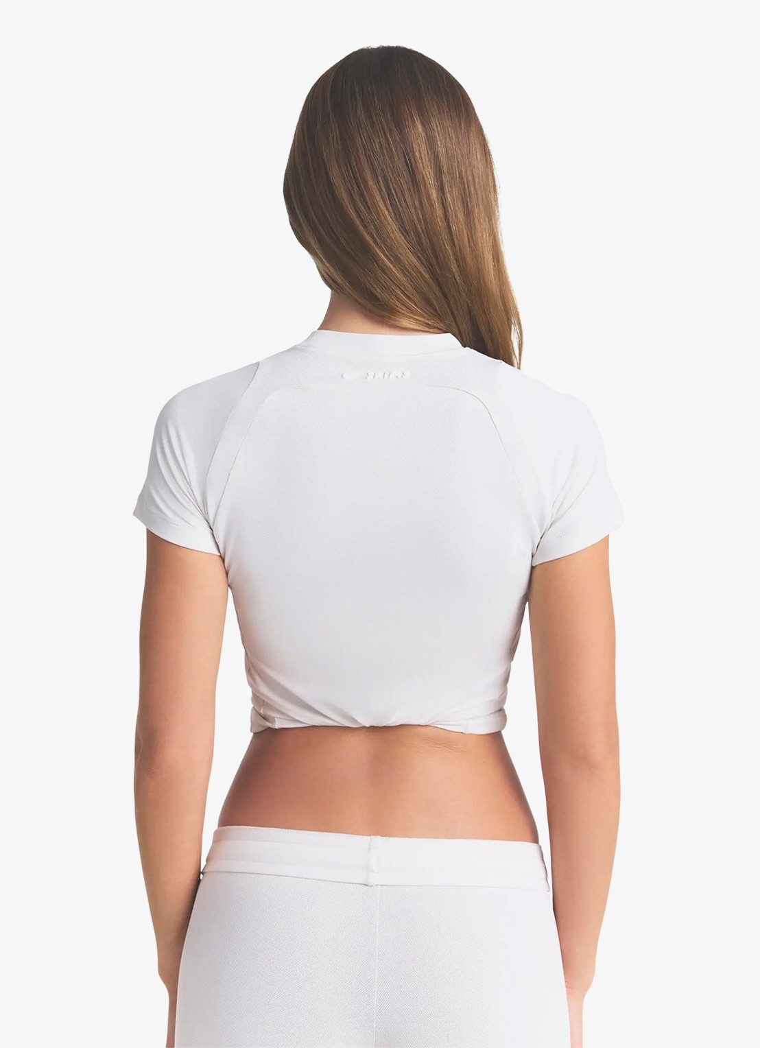 NikeSKIMS Airy cropped trainings T-shirt met stretch - achterkant wit