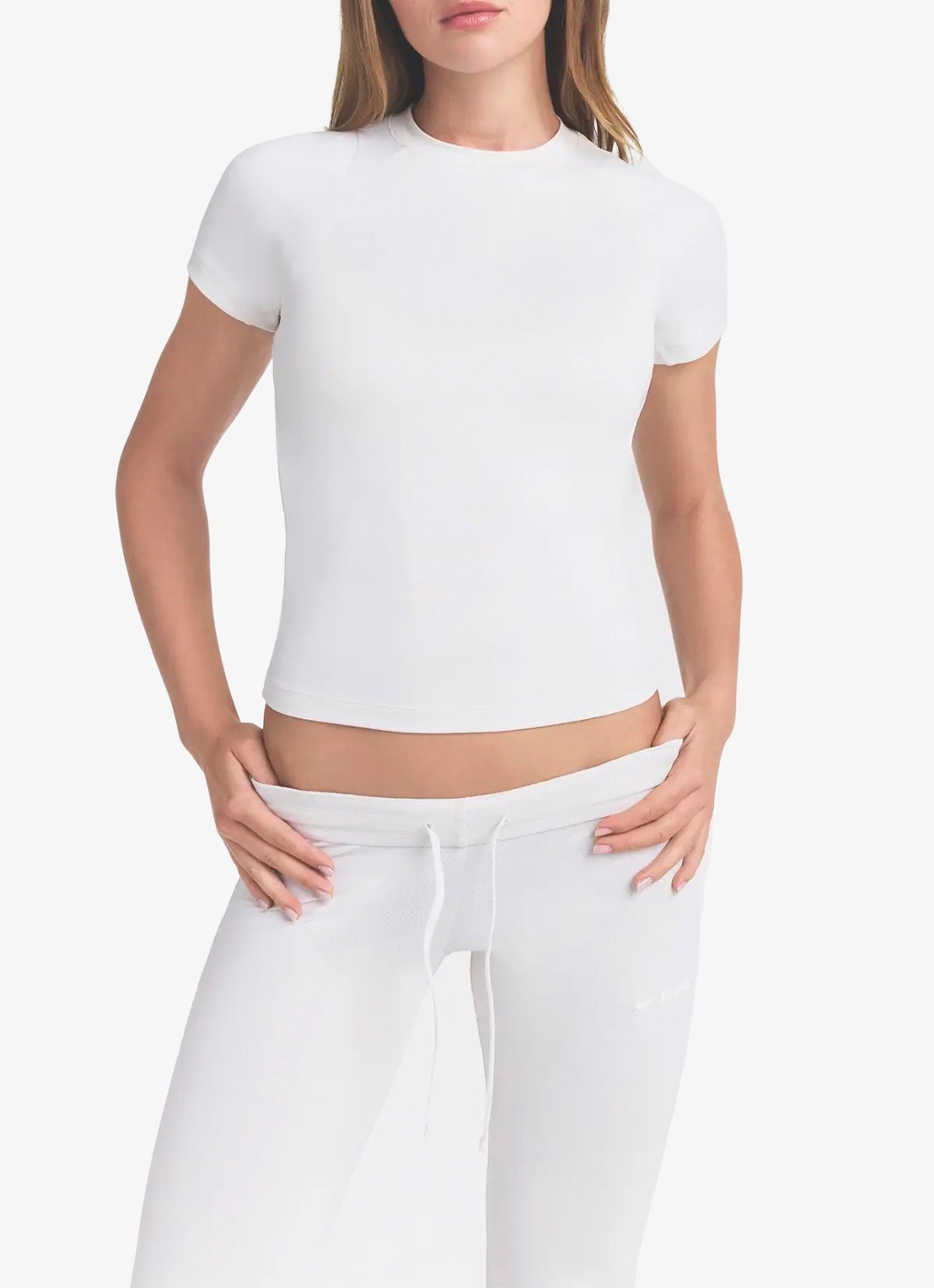 NikeSKIMS Airy cropped trainings T-shirt met stretch - detail 2 wit
