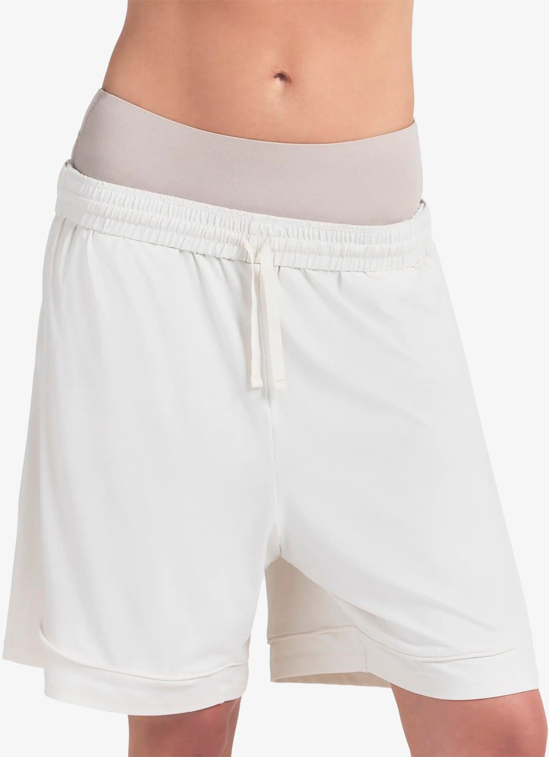 NikeSKIMS Airy mid waist loose fit korte broek met ritszakken - detail 3 wit