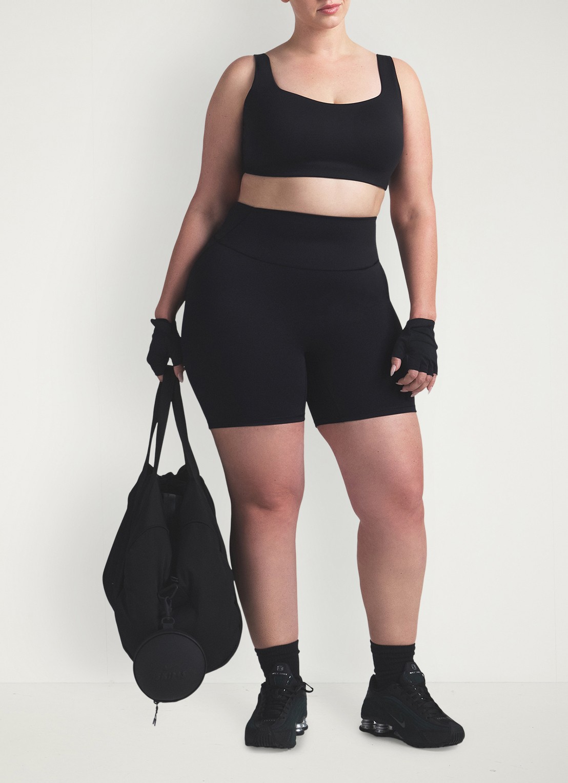 NikeSKIMS Matte high waist skinny fit korte trainingslegging - detail 3 zwart