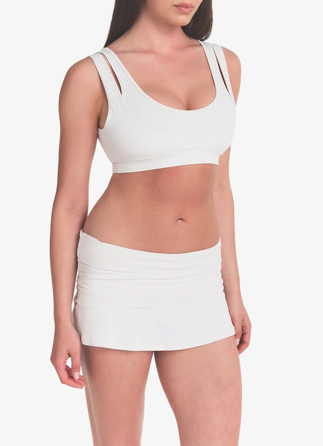 NikeSKIMS Matte sport bh met light support - detail gebroken wit