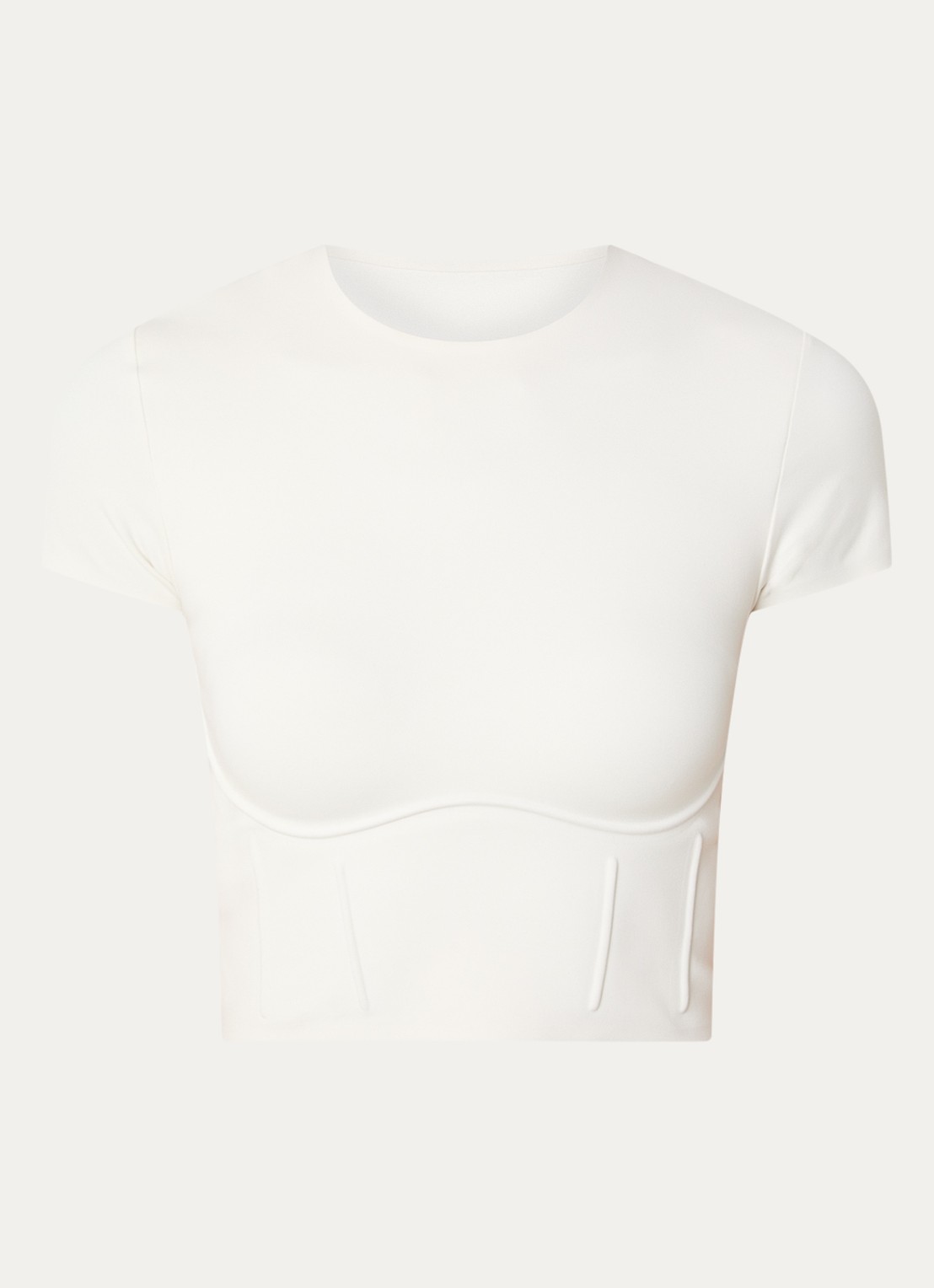 NikeSKIMS Matte trainings crop top met stretch - voorkant wit