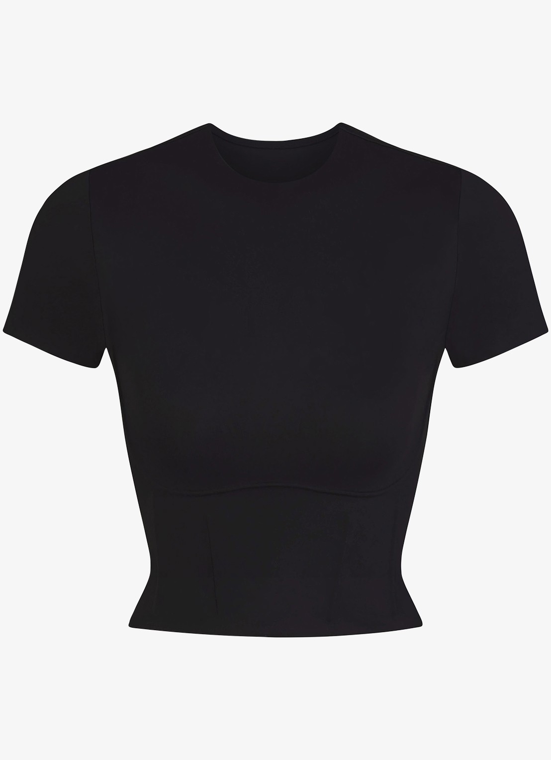 NikeSKIMS Matte trainings crop top met stretch - voorkant 2 zwart