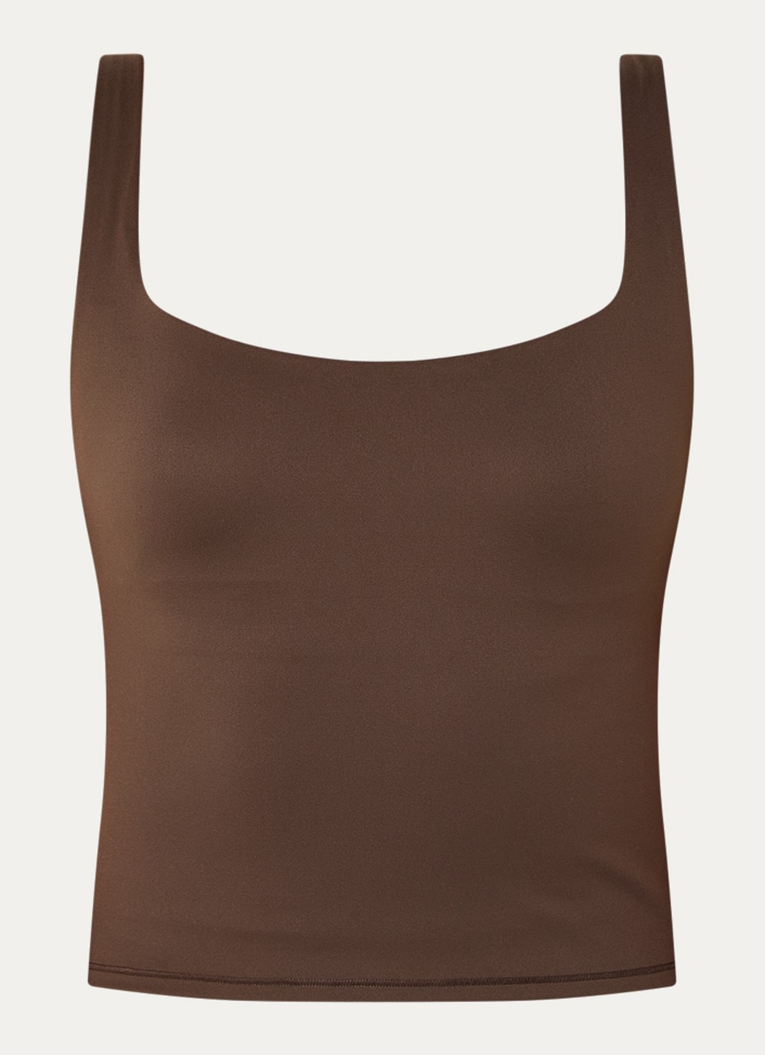 NikeSKIMS Matte trainings crop top met stretch - voorkant 3 lichtbruin