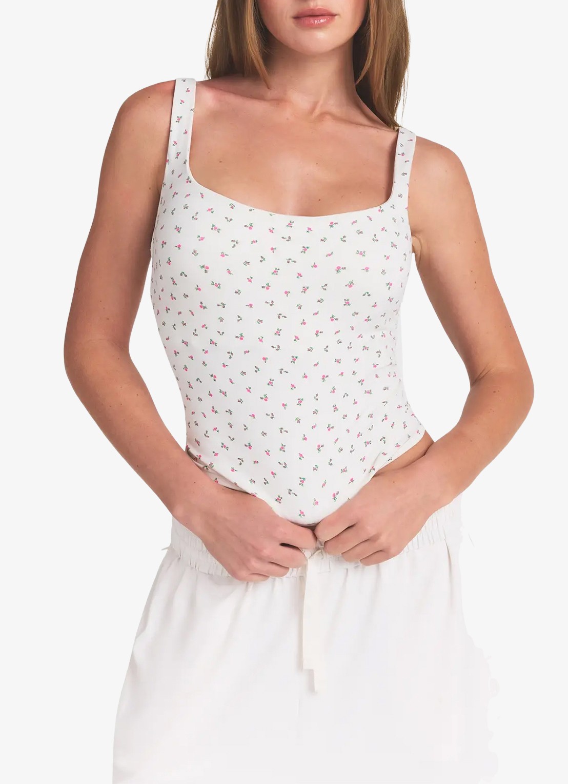 NikeSKIMS Matte trainings crop top met stretch - detail 2 gebroken wit