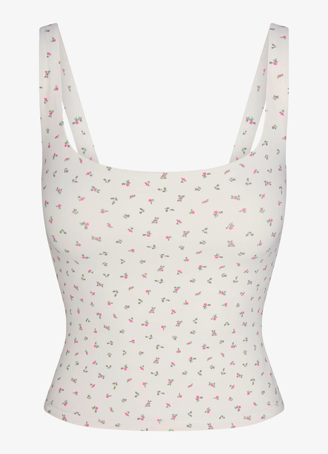 NikeSKIMS Matte trainings crop top met stretch - voorkant 4 gebroken wit