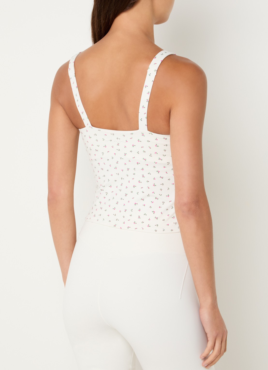 NikeSKIMS Matte trainings crop top met stretch - achterkant 4 gebroken wit