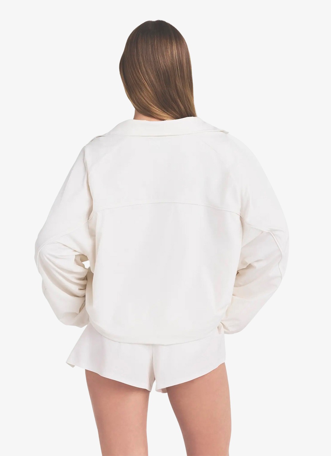 NikeSKIMS Oversized trackvest met logo en ritszakken - detail 3 ivoor