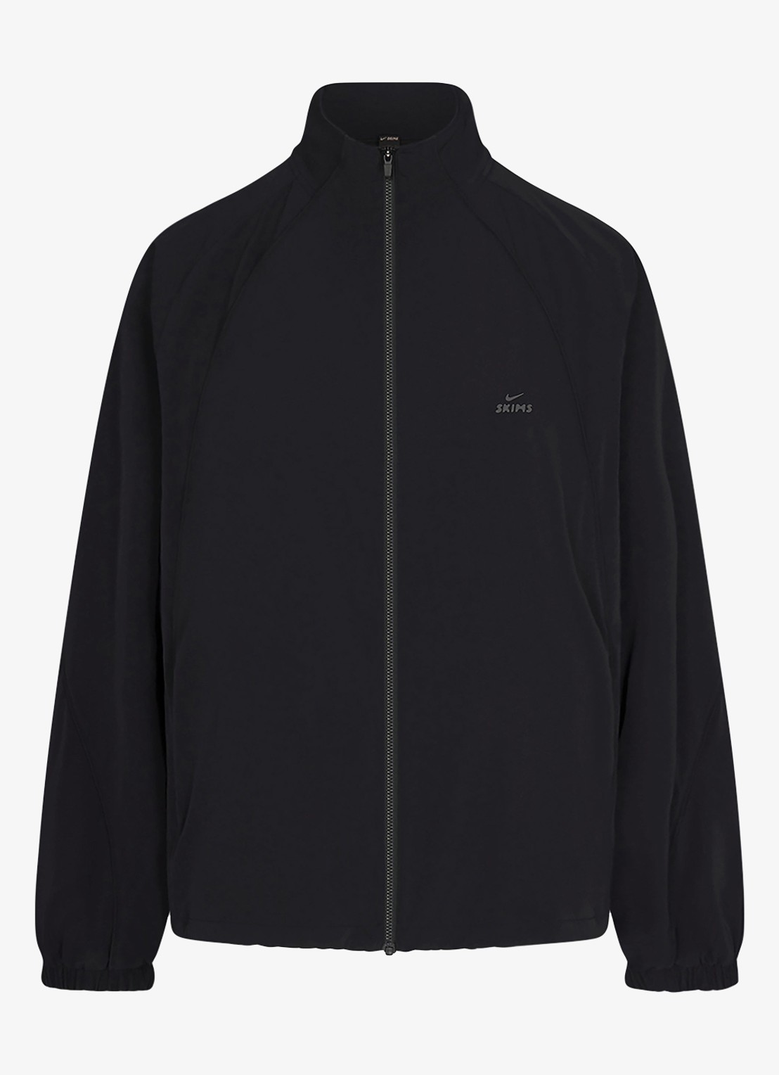NikeSKIMS Oversized trackvest met logo en ritszakken - voorkant zwart