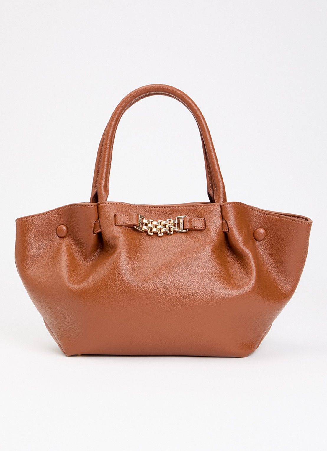 NIKKIE Ailis Chunky handtas met applicatie - voorkant 5 cognac