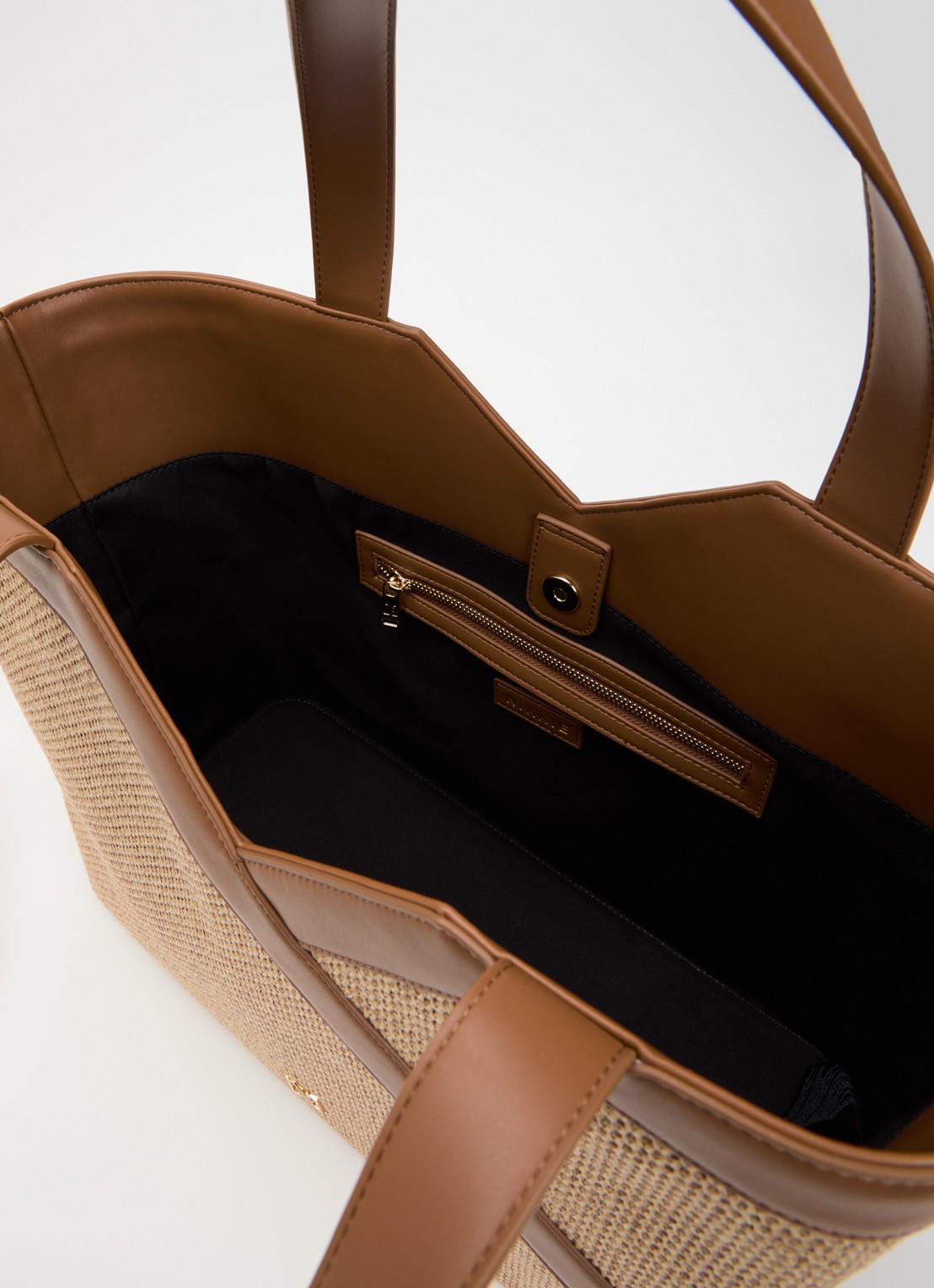 NIKKIE Alvino shopper met logo - detail naturel