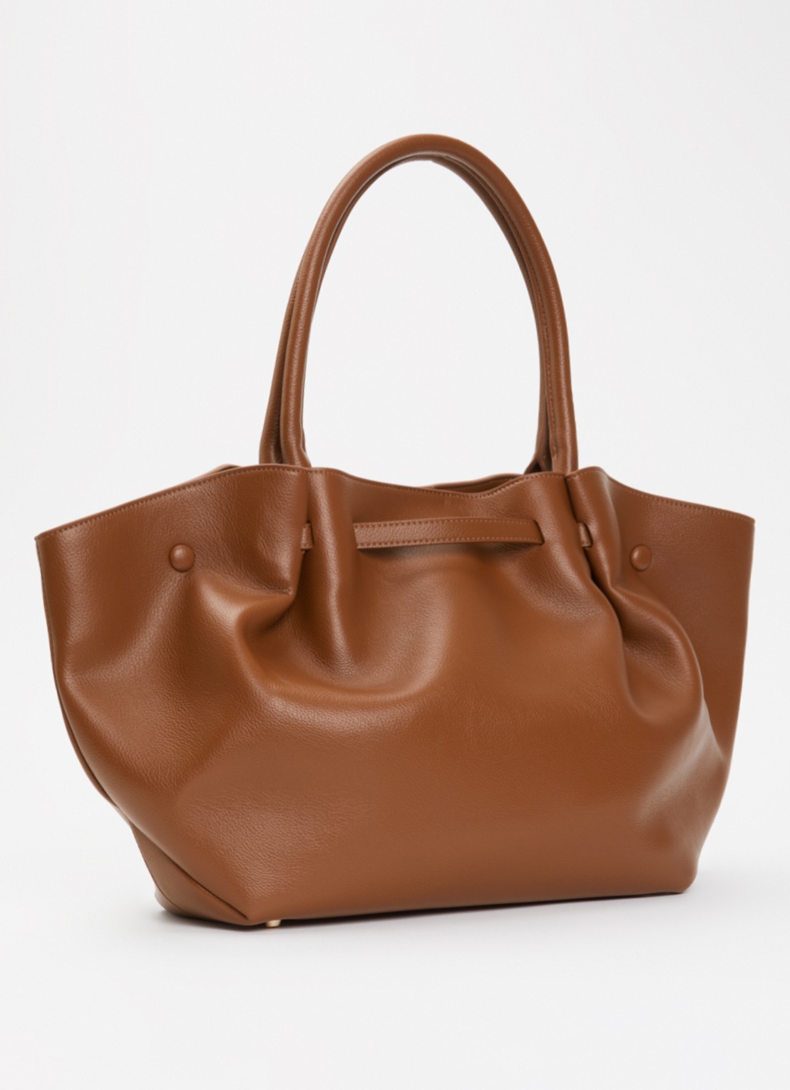 NIKKIE Amara Chunky schoudertas met kettingdetail - achterkant 4 cognac