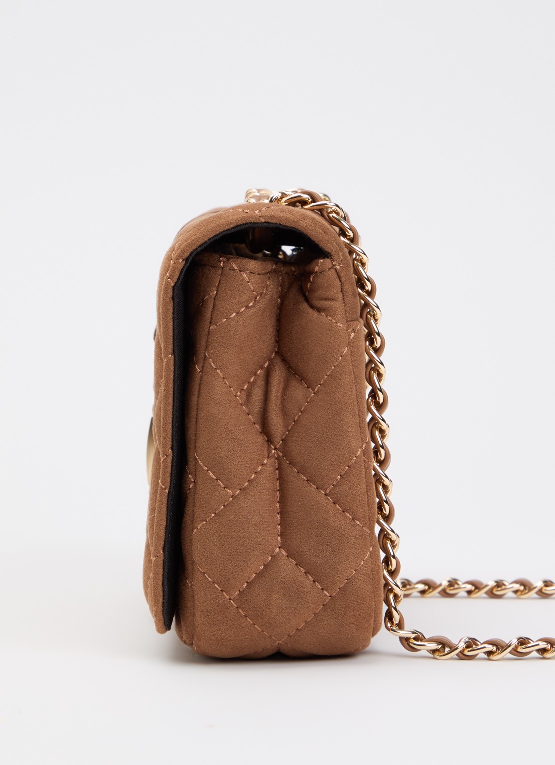 NIKKIE Ann crossbodytas met quilt patroon - detail 3 hazelnootbruin