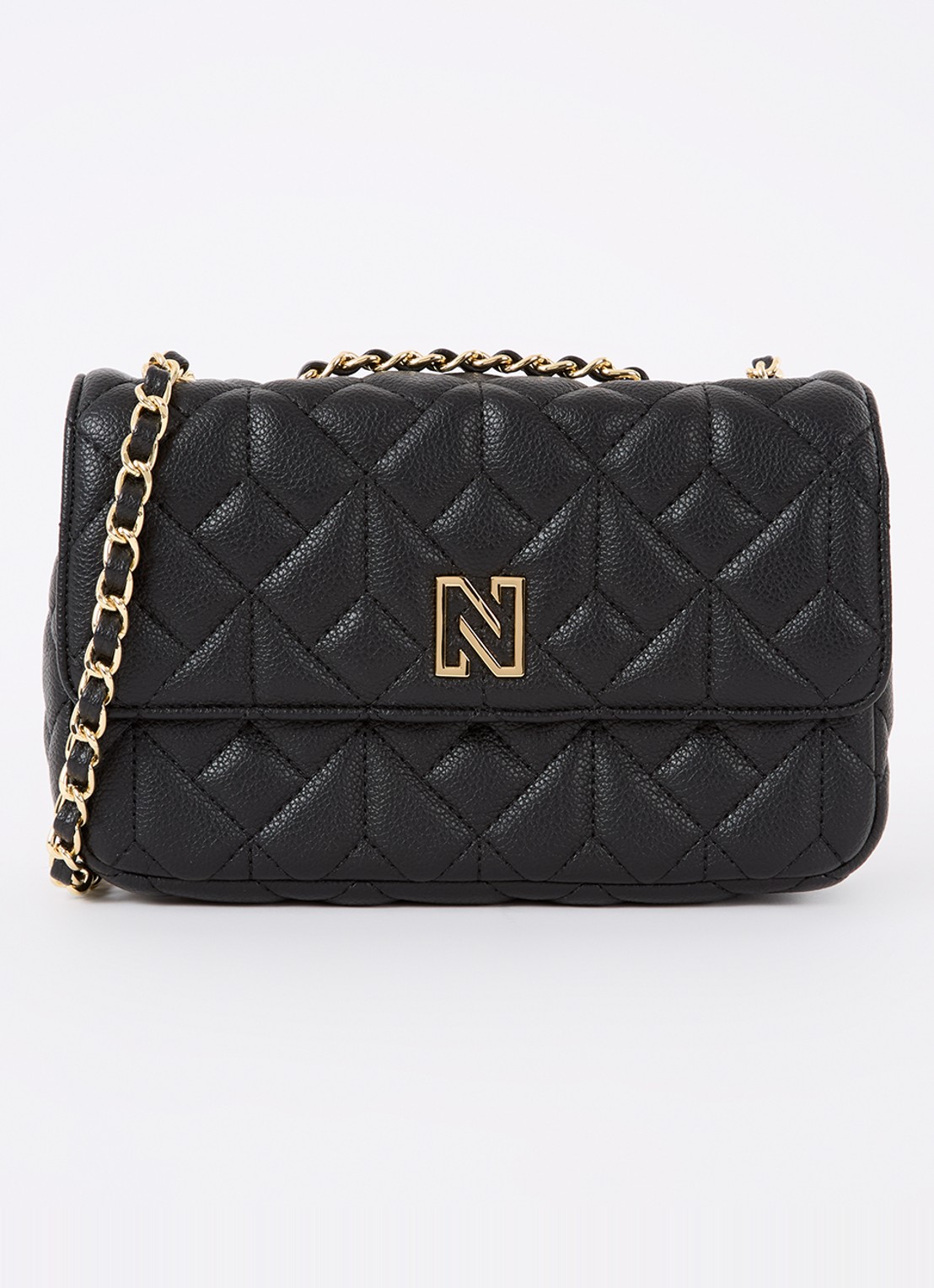 NIKKIE Ann crossbodytas met verstelbare schouderriem - voorkant 4 zwart