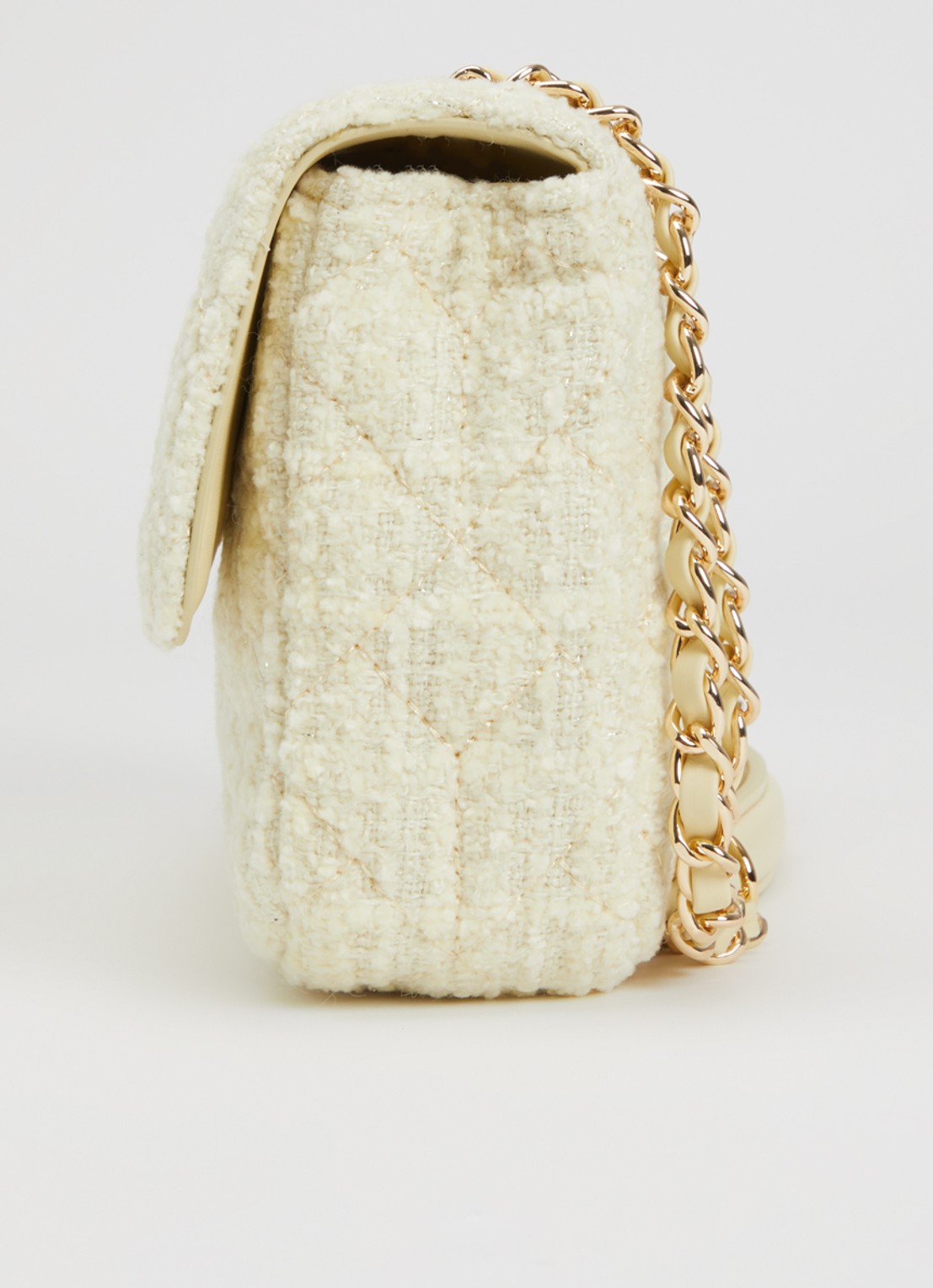 NIKKIE Ann schoudertas met tweed-look - detail 4 lichtgeel