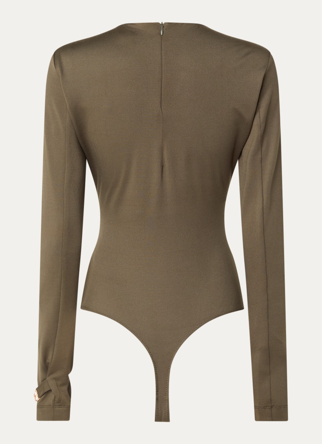 NIKKIE Annabel body met ronde hals - achterkant 2 bronsgroen