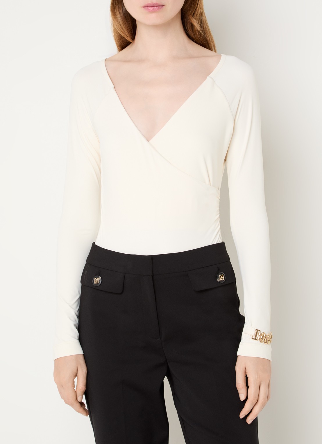 NIKKIE Ariela body top met stretch - detail 2 felgroen