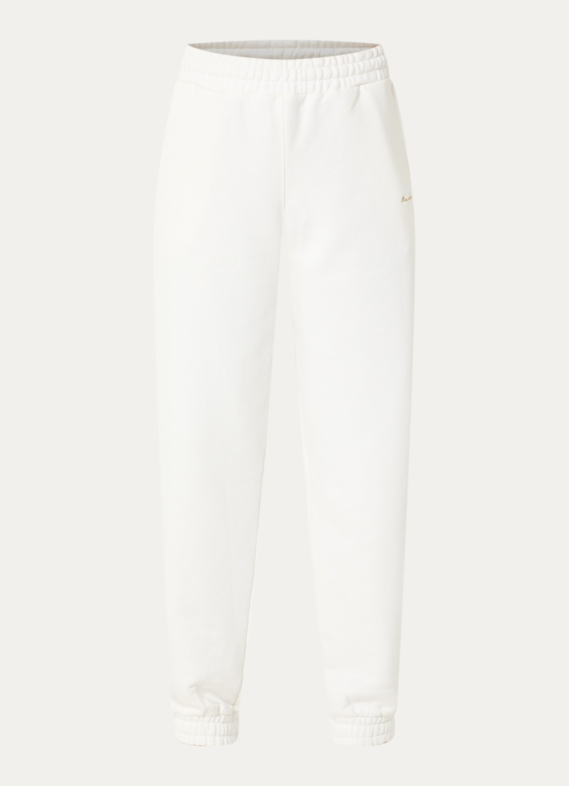 NIKKIE Avaleigh loose fit tappered fit joggingbroek met logo - voorkant 2 creme