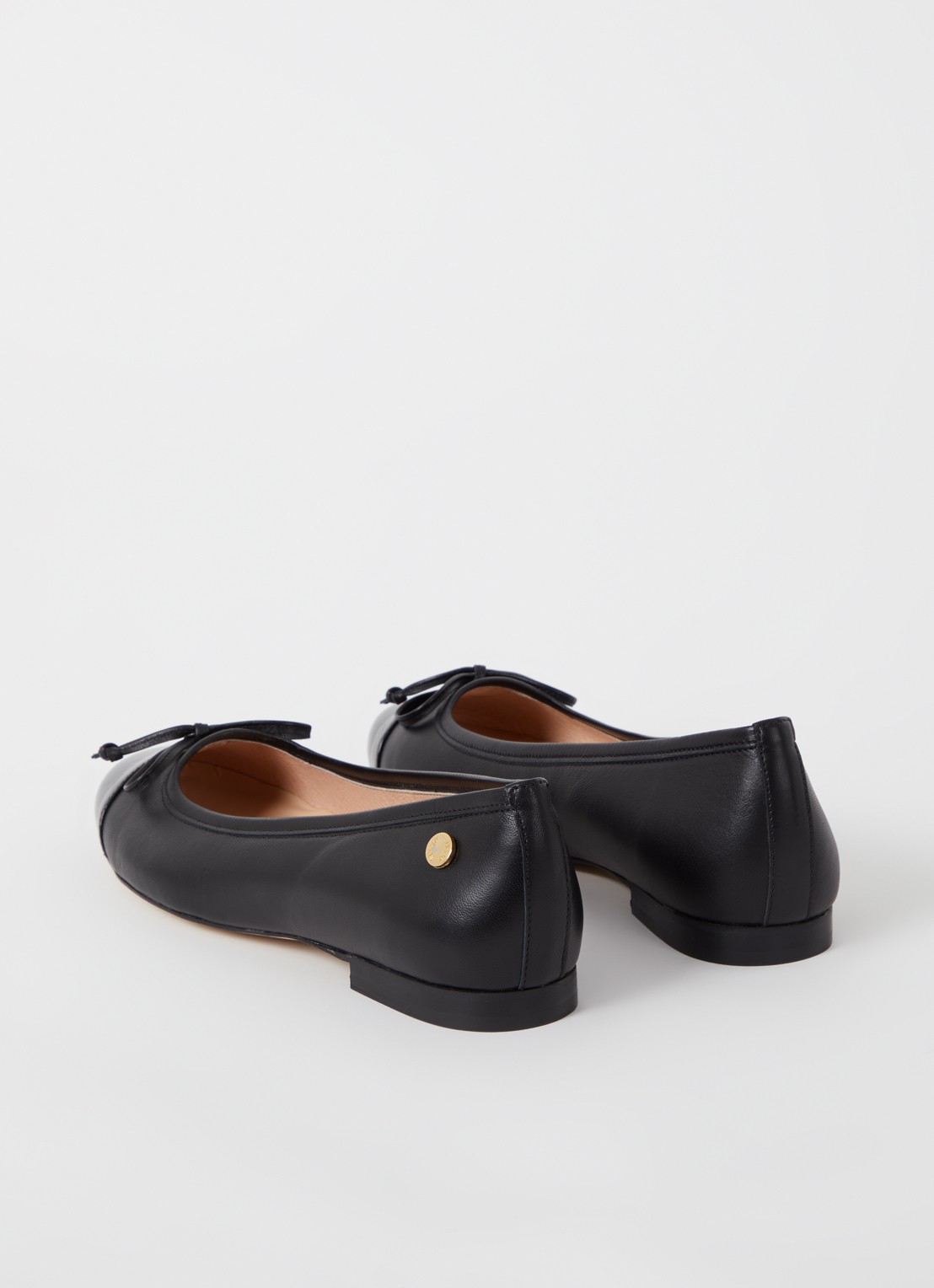 NIKKIE Dani ballerina van leer - achterkant 5 zwart