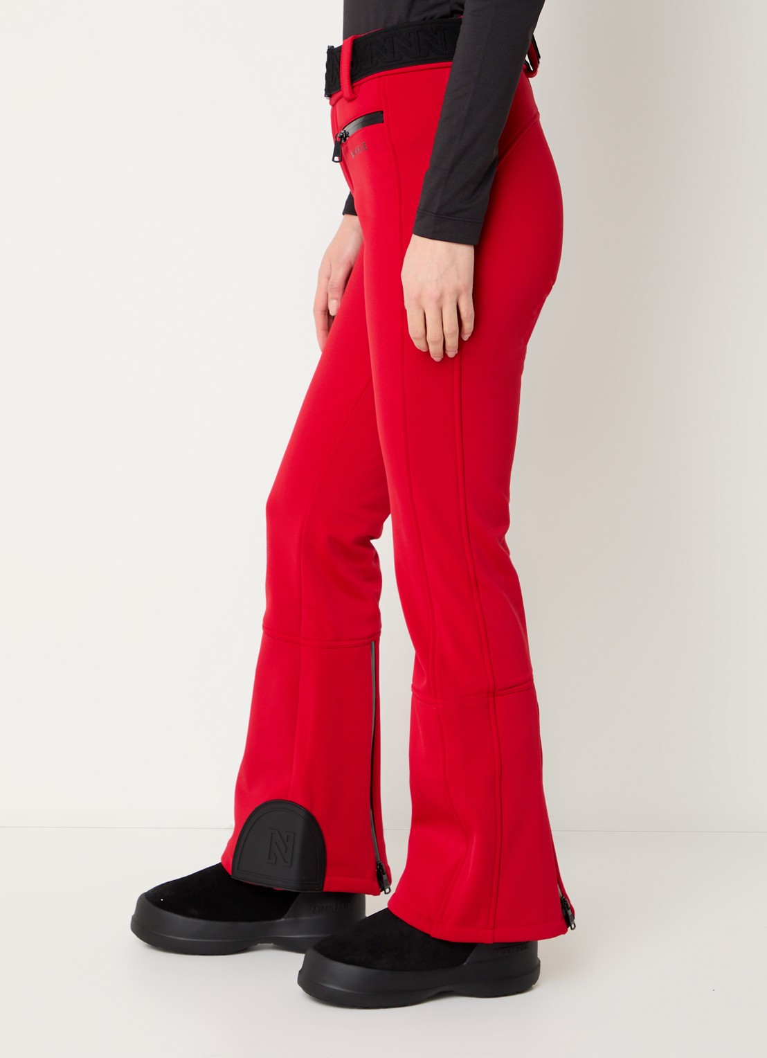 NIKKIE Grace high waist flared fit skibroek met ceintuur - detail 5 rood