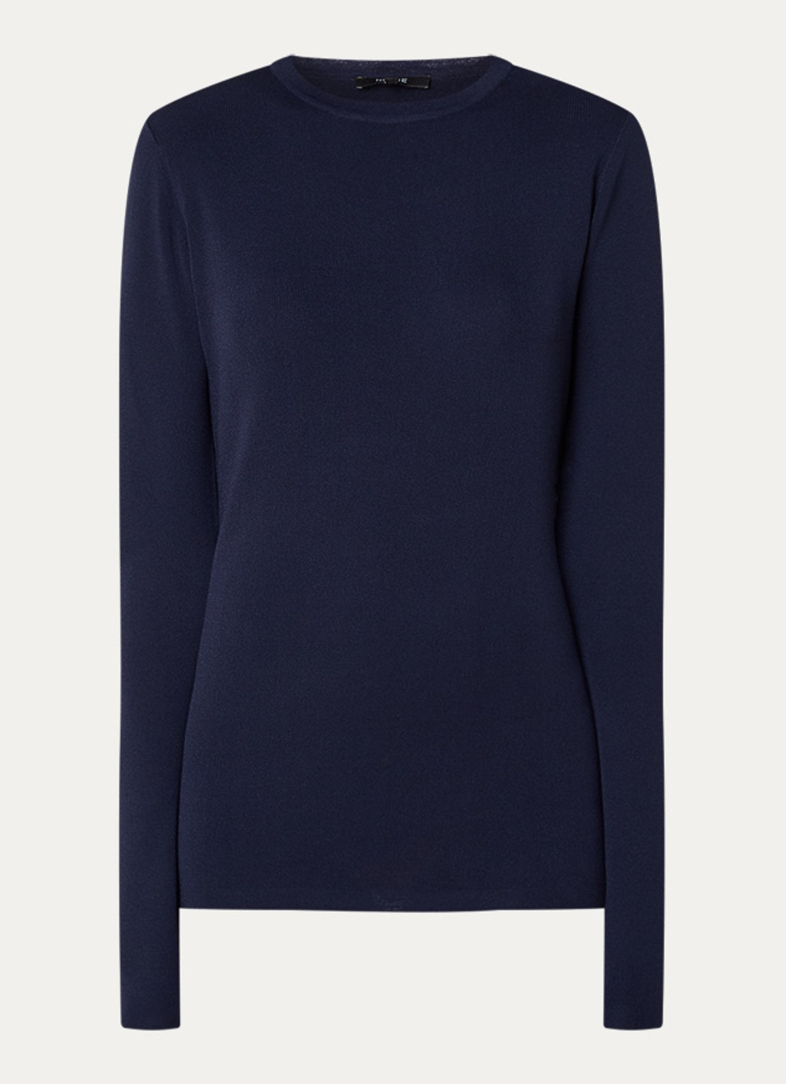 NIKKIE Jolie fijngebreide fitted top  - voorkant donkerblauw