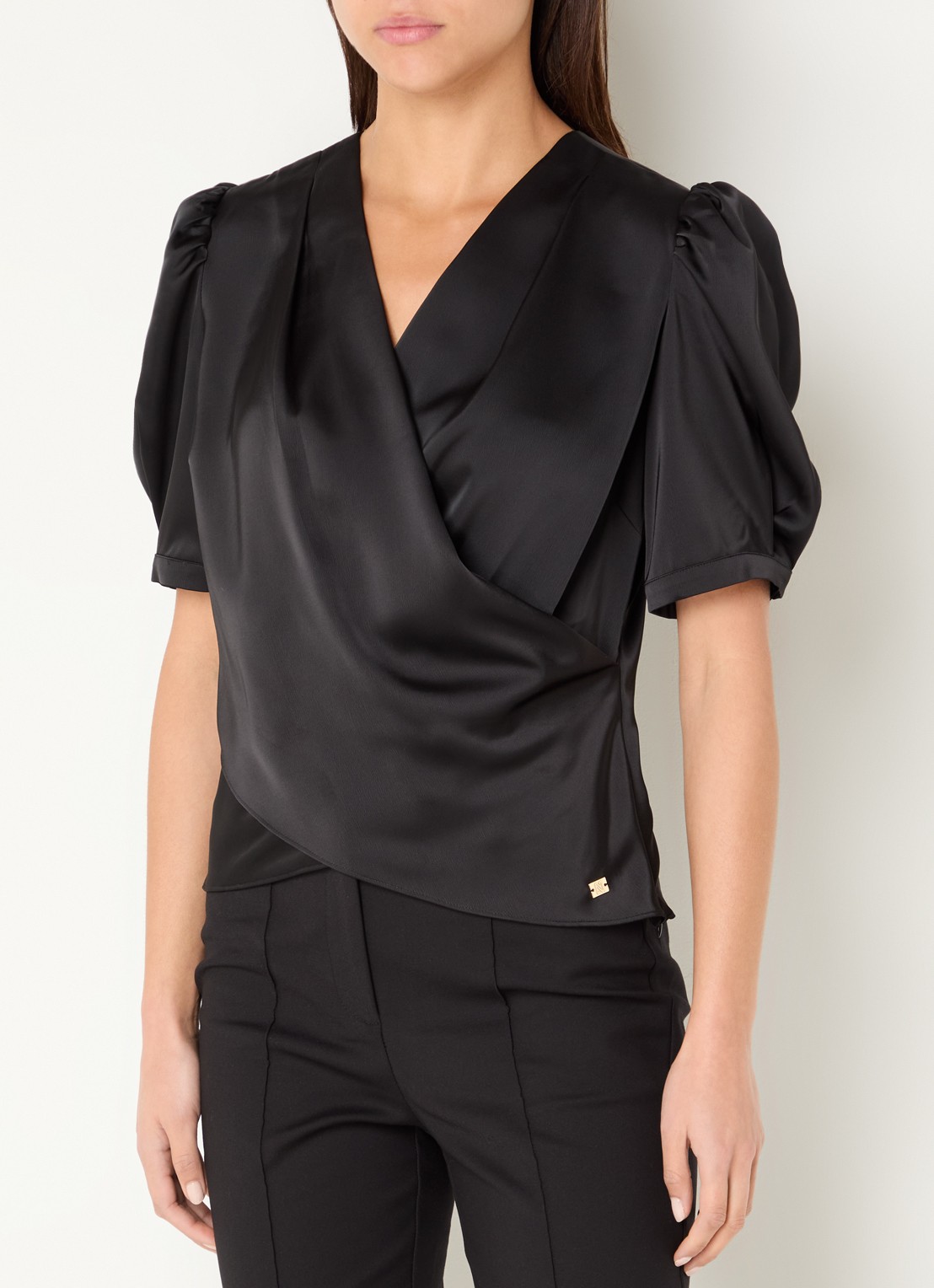 NIKKIE Kransis tuniek met pofmouwen - detail 3 zwart