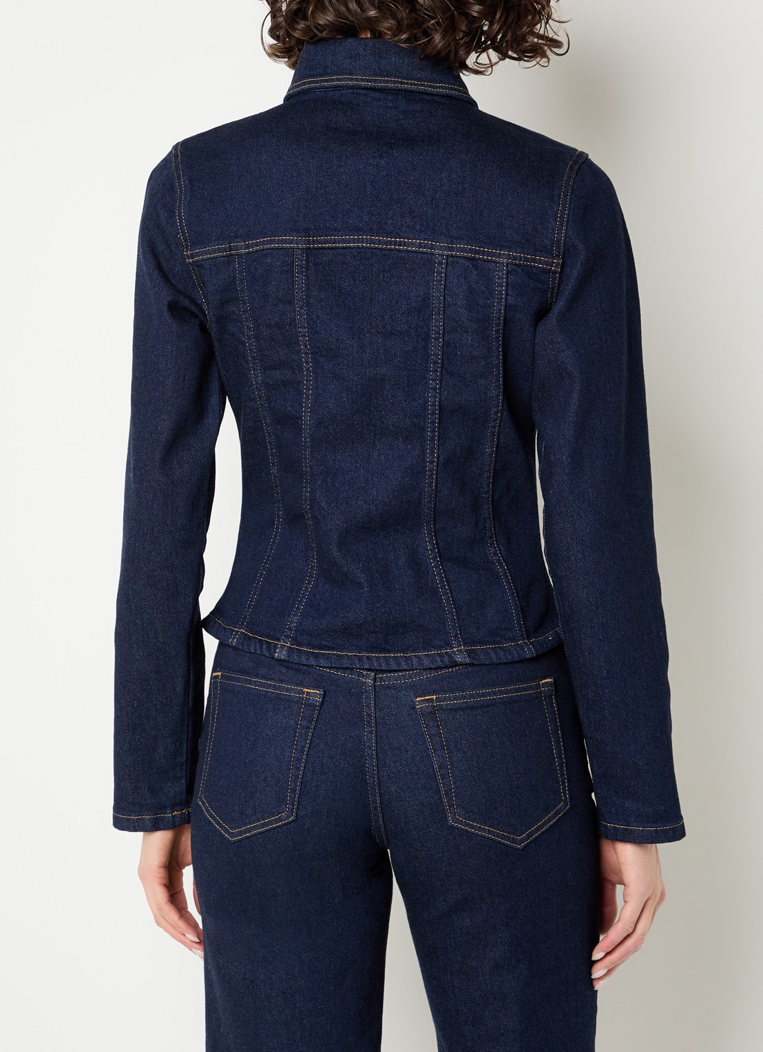 NIKKIE Obra blouse van denim - achterkant 2 indigo