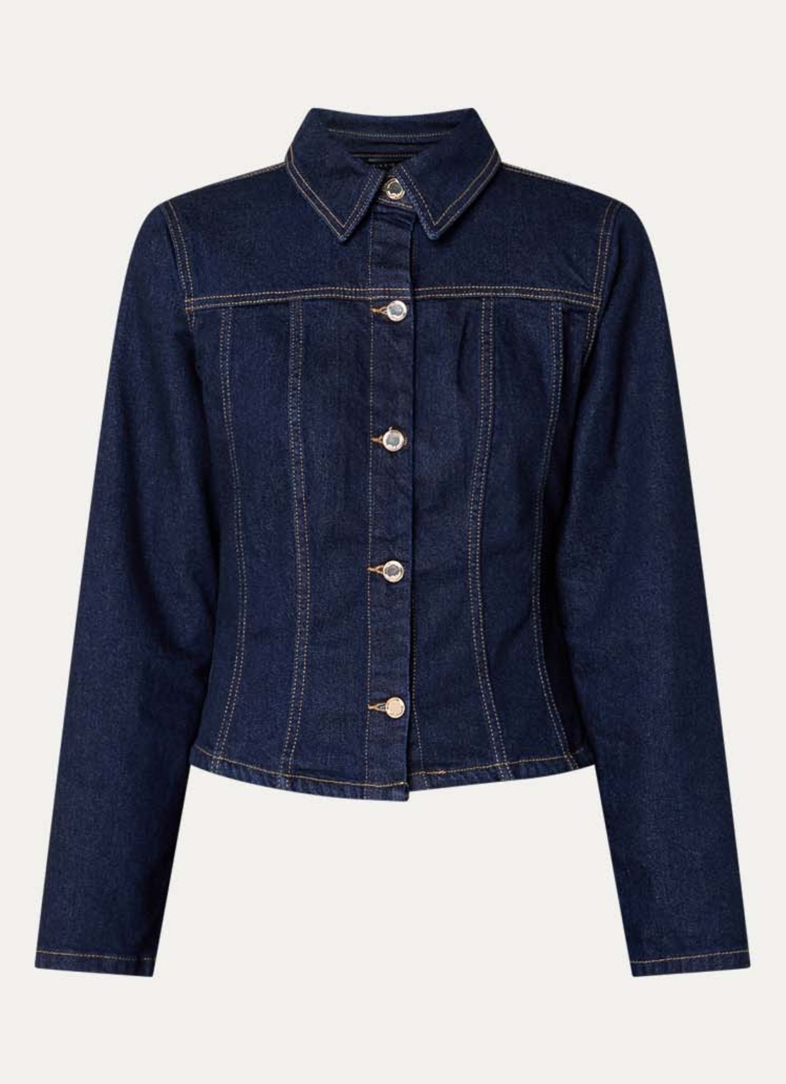 NIKKIE Obra blouse van denim - voorkant 3 indigo